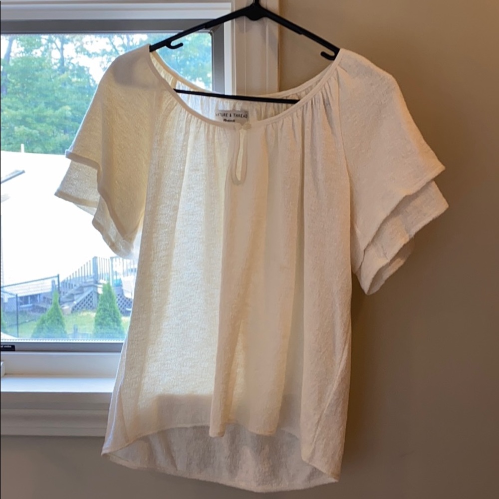 Madewell cream colored shirt